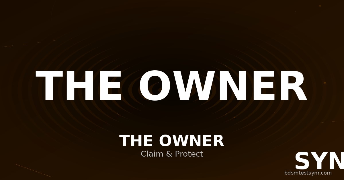 Owner BDSM archetype
