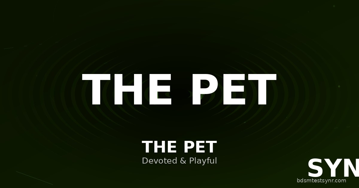 L'archétype Pet en BDSM : soumission ludique et lien d'attachement — SYNR